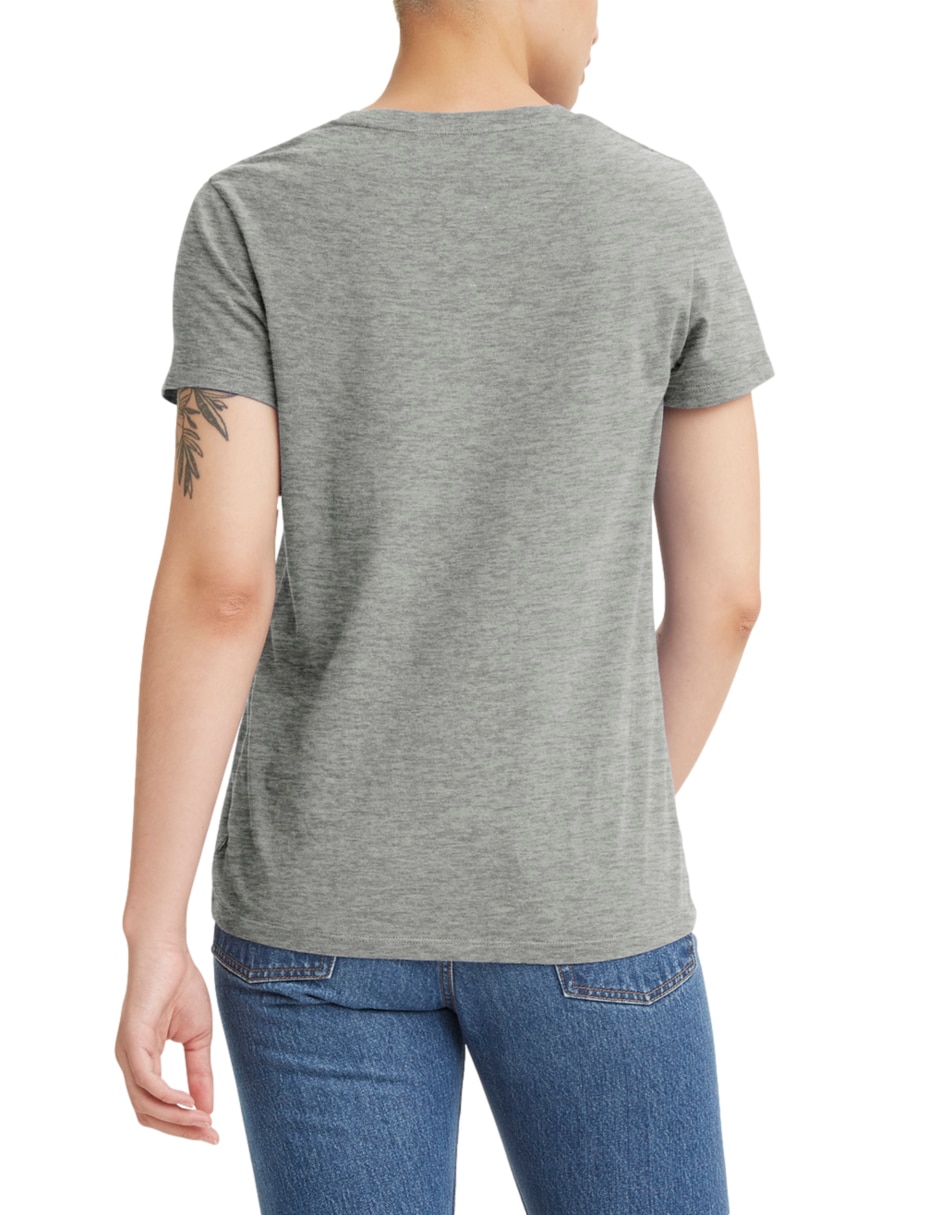 Playera manga corta cuello redondo para mujer 4