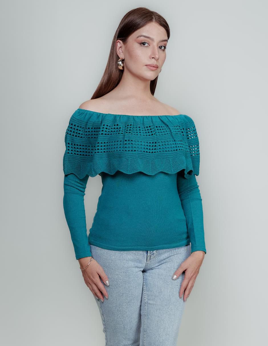 Blusa Zuio manga larga para mujer