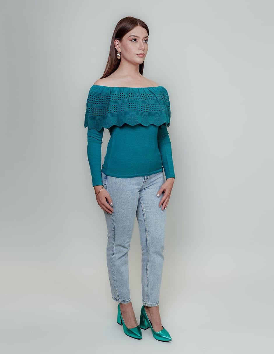 Blusa Zuio manga larga para mujer
