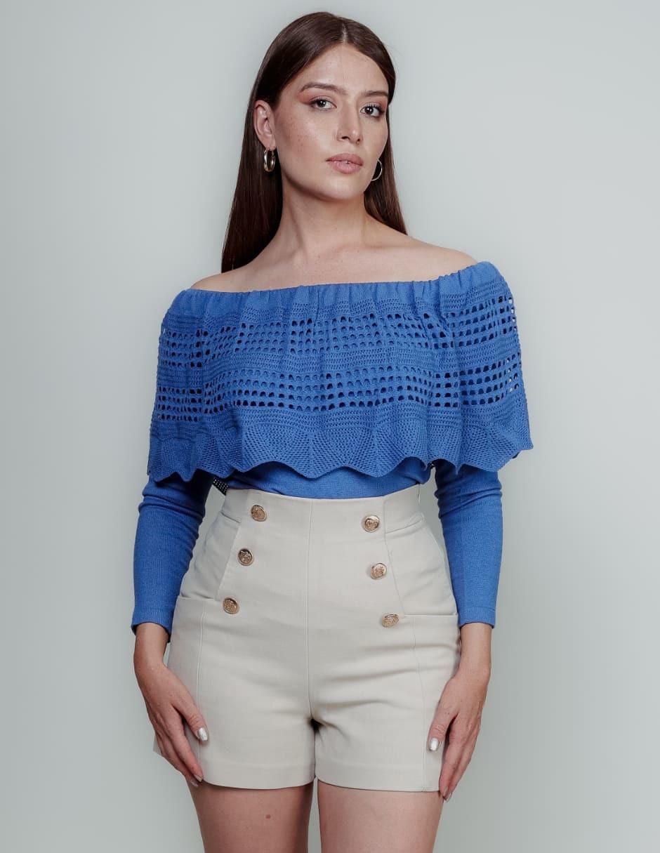 Blusa manga larga para mujer
