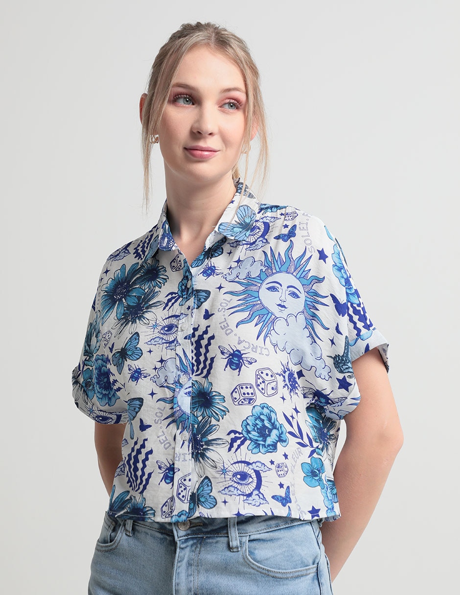Blusa manga corta para mujer 1