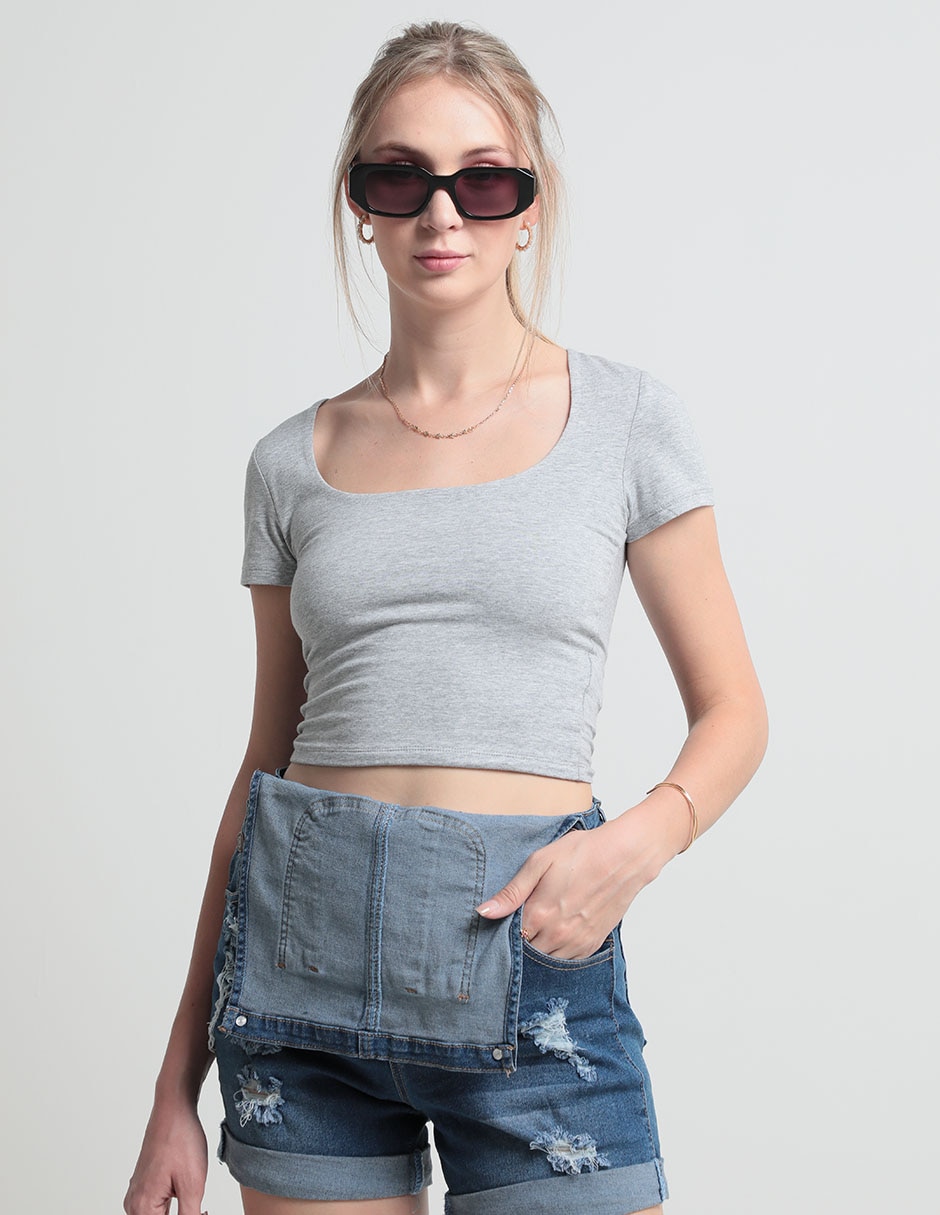 Blusa manga corta para mujer 1