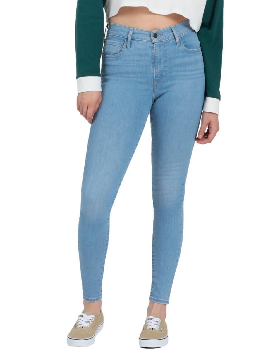 Jeans ultra skinny corte cintura alta para mujer 1