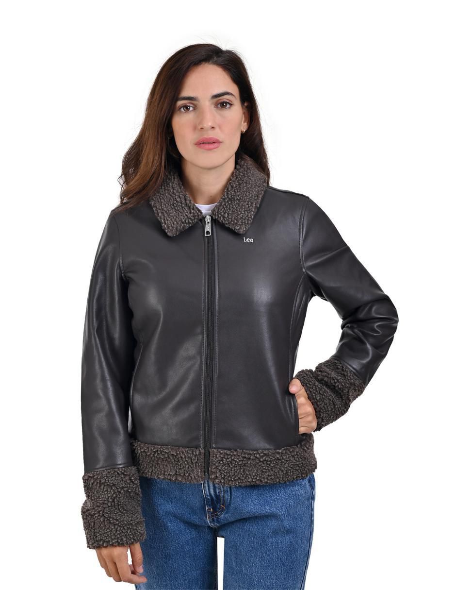 De Piel Chamarras En Liverpool Para Mujer Chamarra Cuadra De Piel