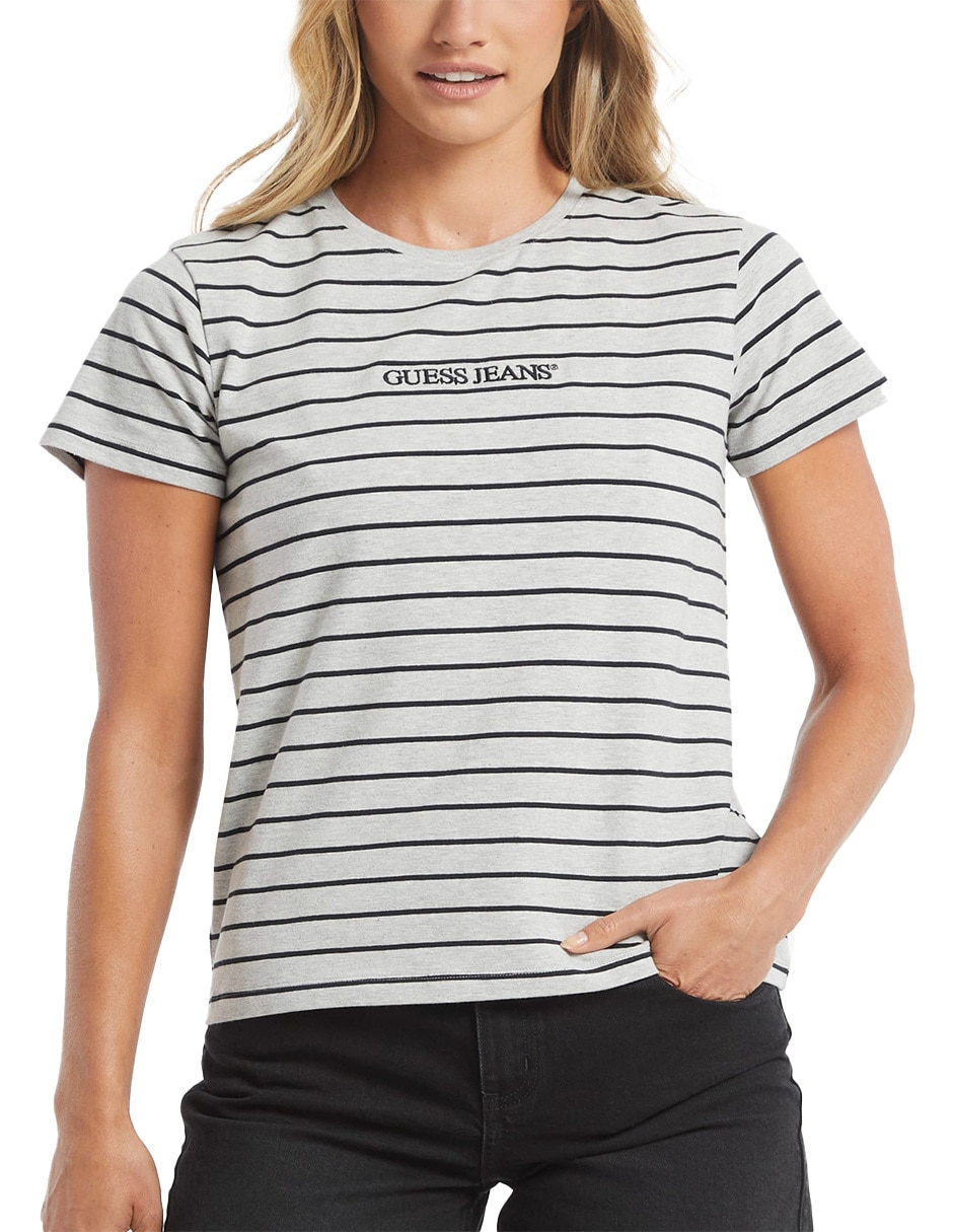 Playera manga corta cuello redondo para mujer