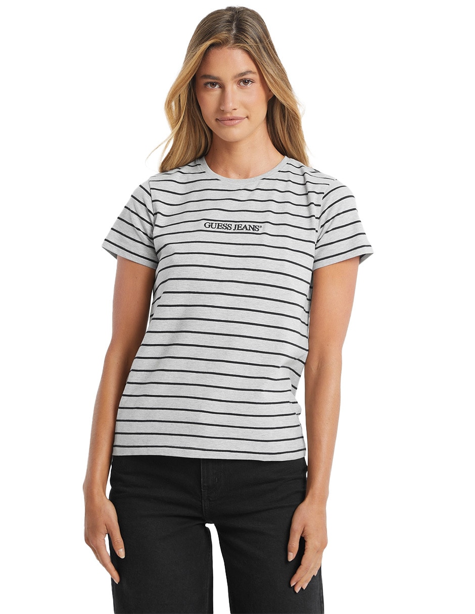 Playera manga corta cuello redondo para mujer 2