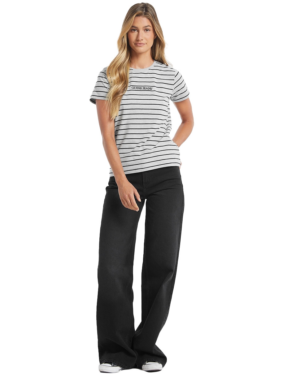 Playera manga corta cuello redondo para mujer 3
