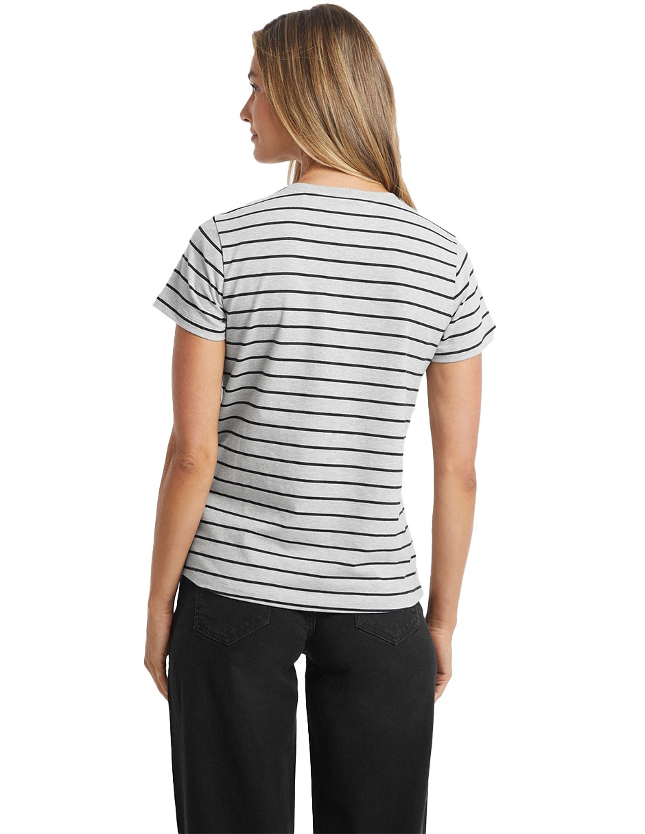 Playera manga corta cuello redondo para mujer 4