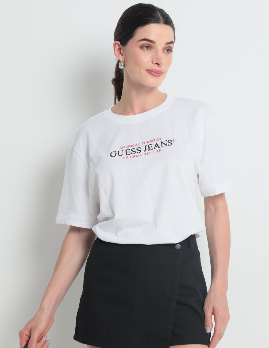 Playera manga corta cuello redondo para mujer