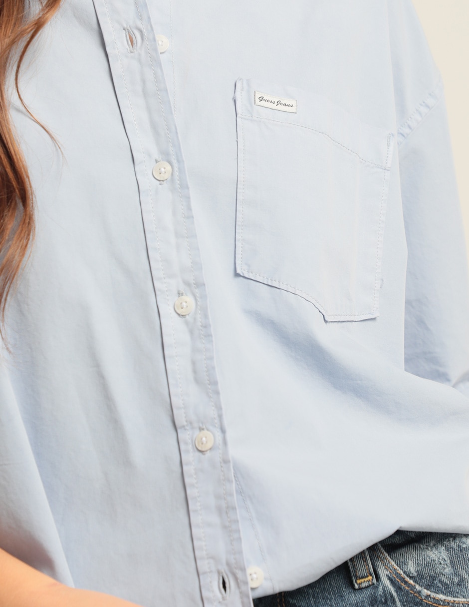 Blusa camisera manga larga para mujer 4