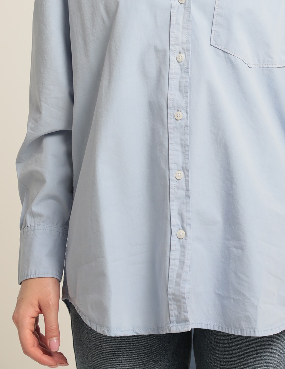 Blusa camisera manga larga para mujer 5