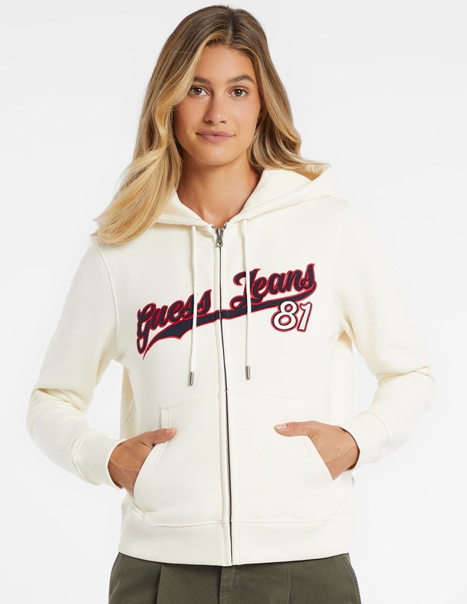 Sudadera con capucha y bolsa para mujer