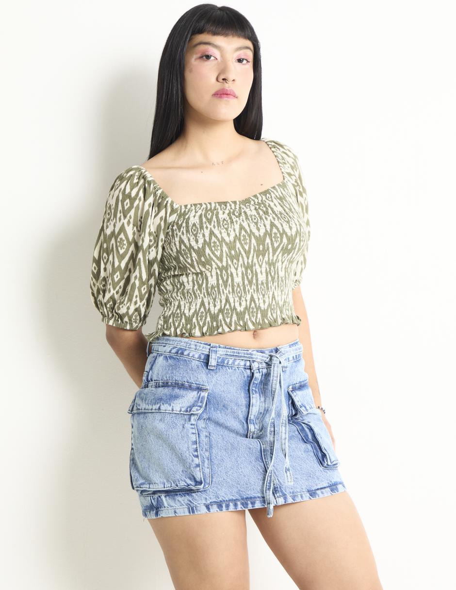 Blusa manga al codo para mujer 1