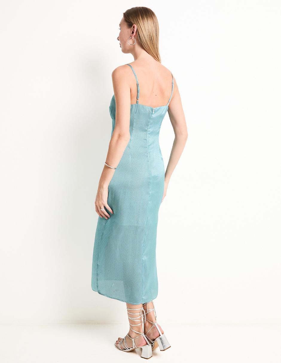Vestido crop de fiesta escote medio 2
