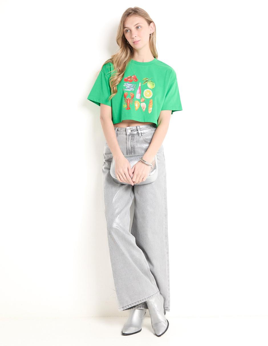Playera manga corta cuello redondo para mujer 3