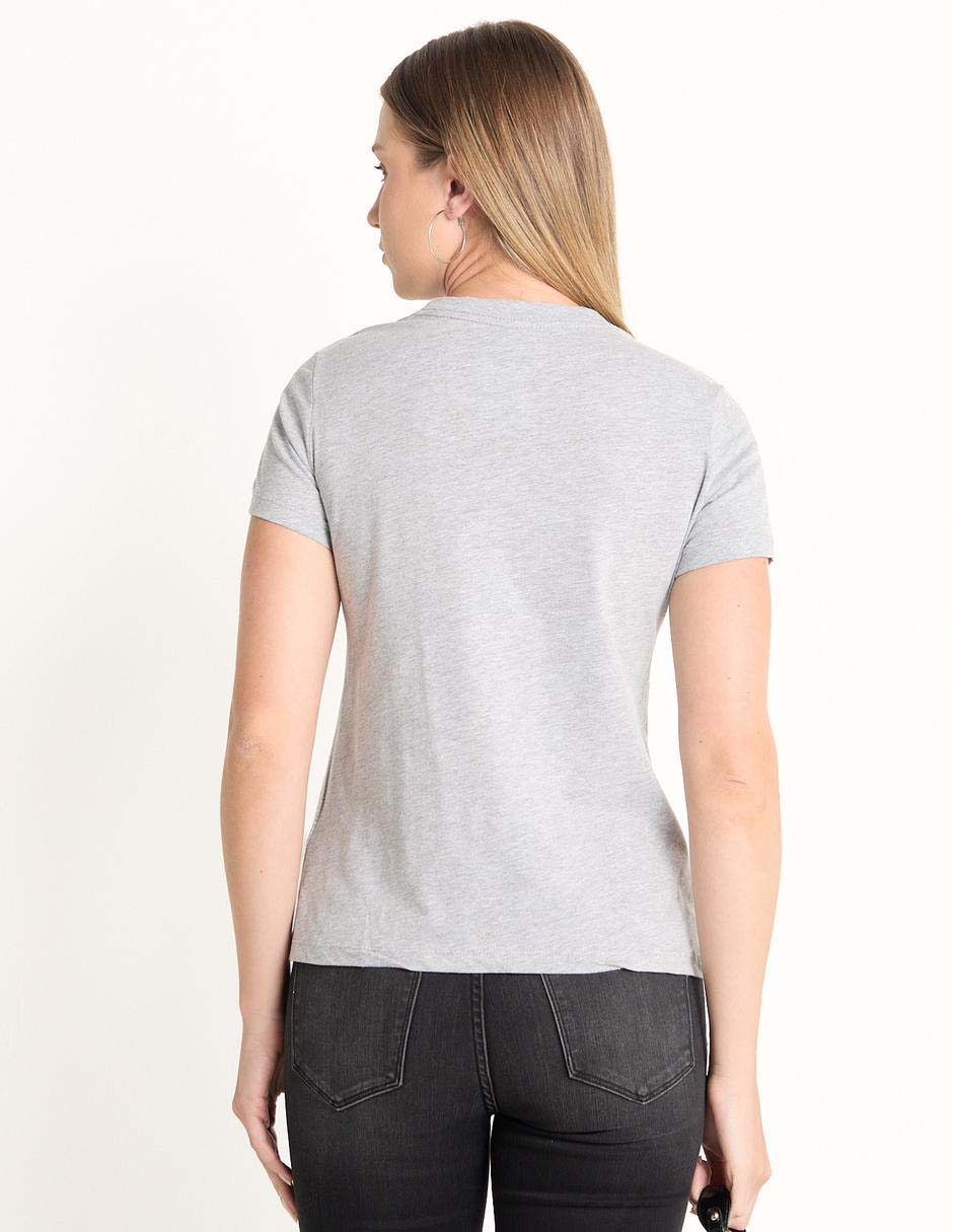 Playera manga corta cuello redondo para mujer 2