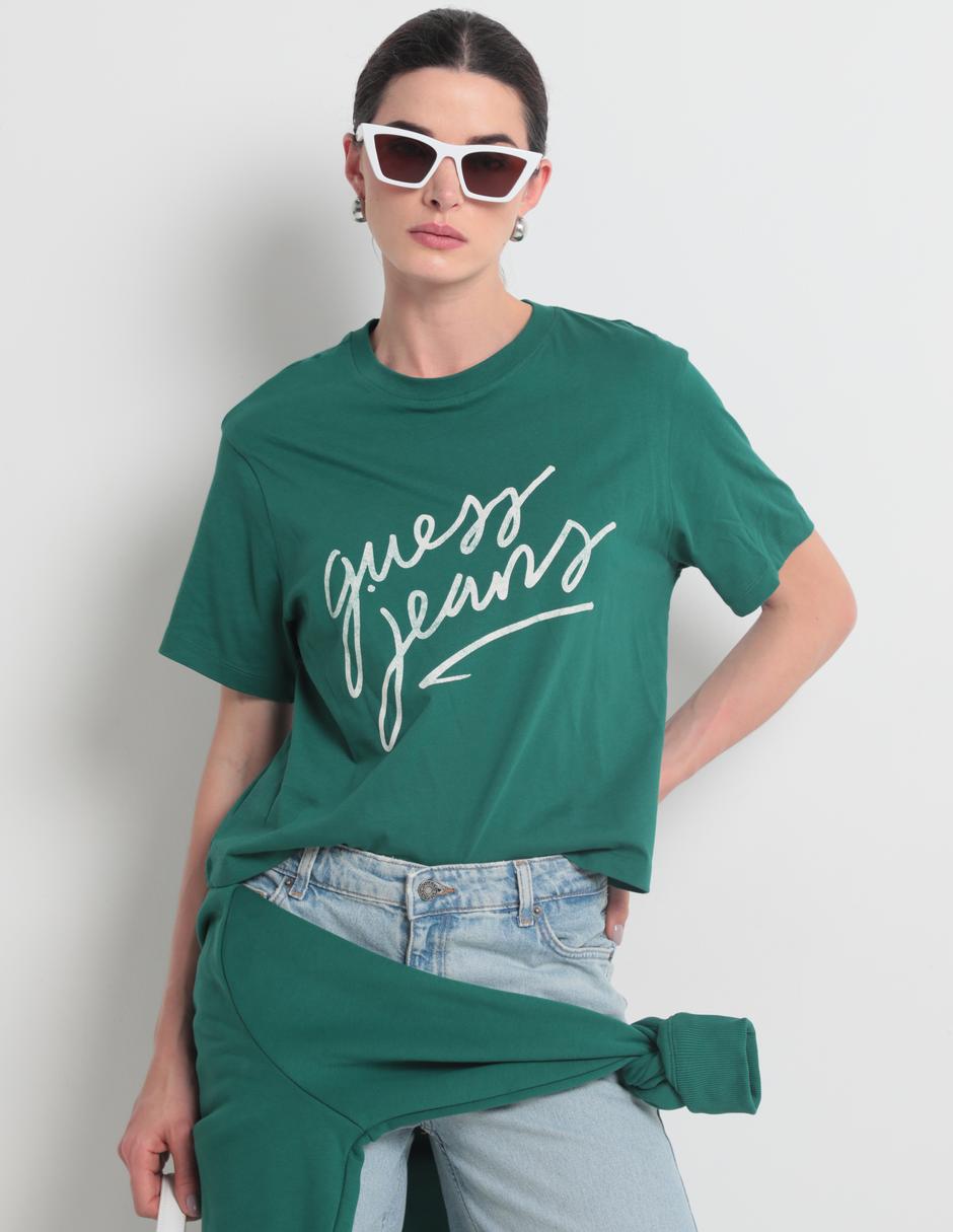 Playera manga corta cuello redondo para mujer