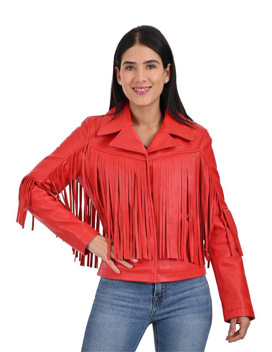 Chamarra de piel para mujer
