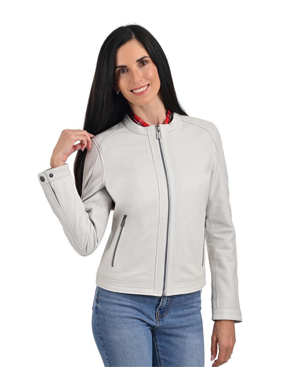 Chamarra de piel para mujer