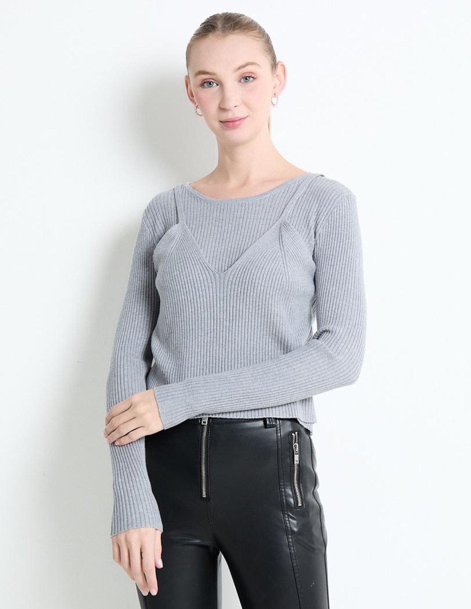 Suéter cuello redondo para mujer Suéter cuello redondo para mujer