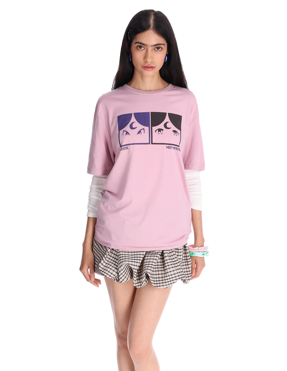 Playera manga al codo cuello redondo para mujer Playera manga al codo cuello redondo para mujer