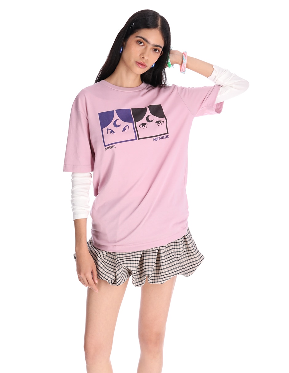 Playera manga al codo cuello redondo para mujer 2