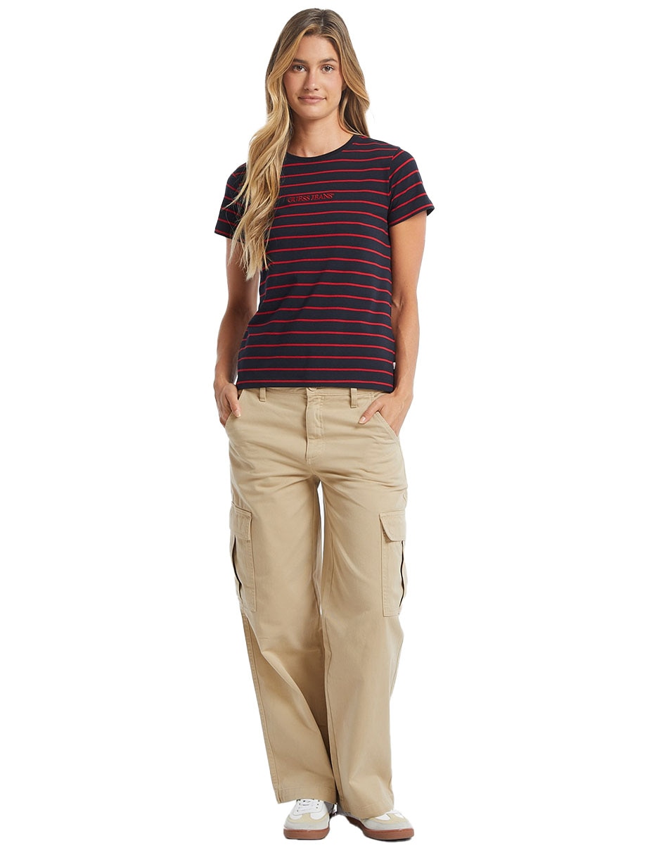 Playera manga corta cuello redondo para mujer 3
