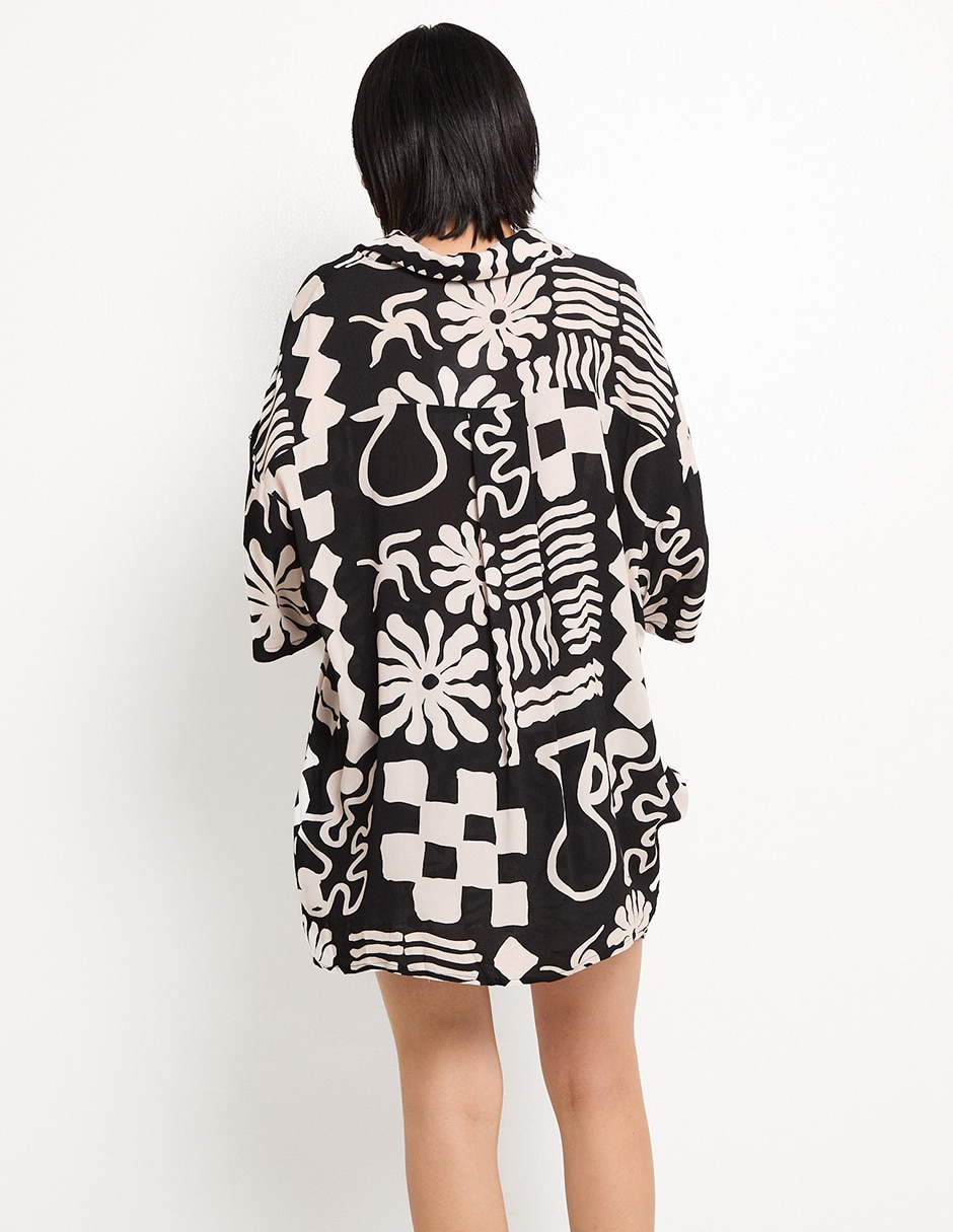 Blusa camisera manga 3/4 para mujer 2