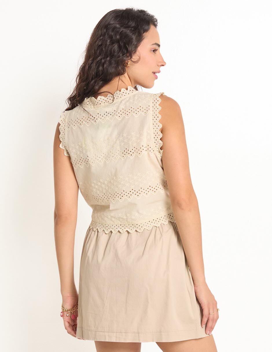 Blusa sin manga para mujer