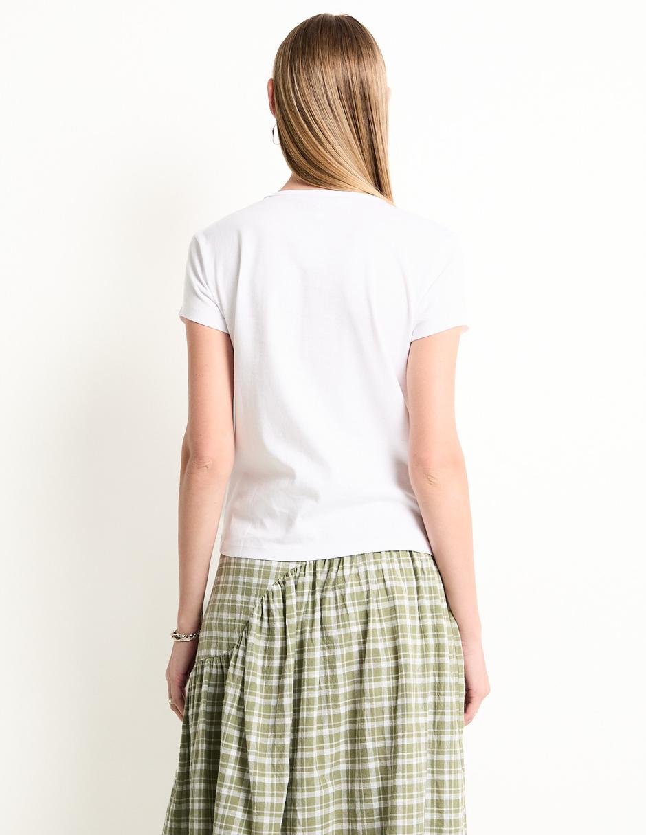 Playera manga corta cuello redondo para mujer 2