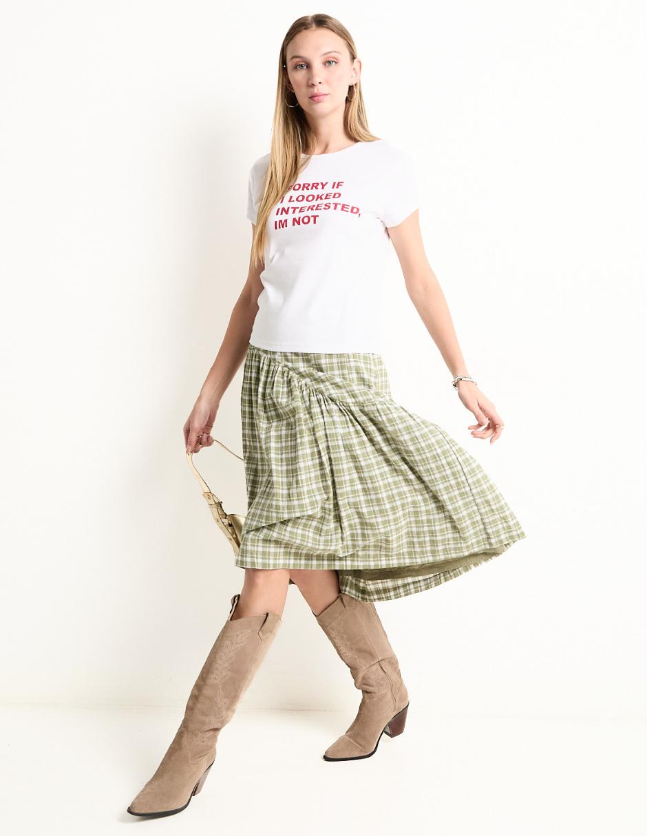 Playera manga corta cuello redondo para mujer 3