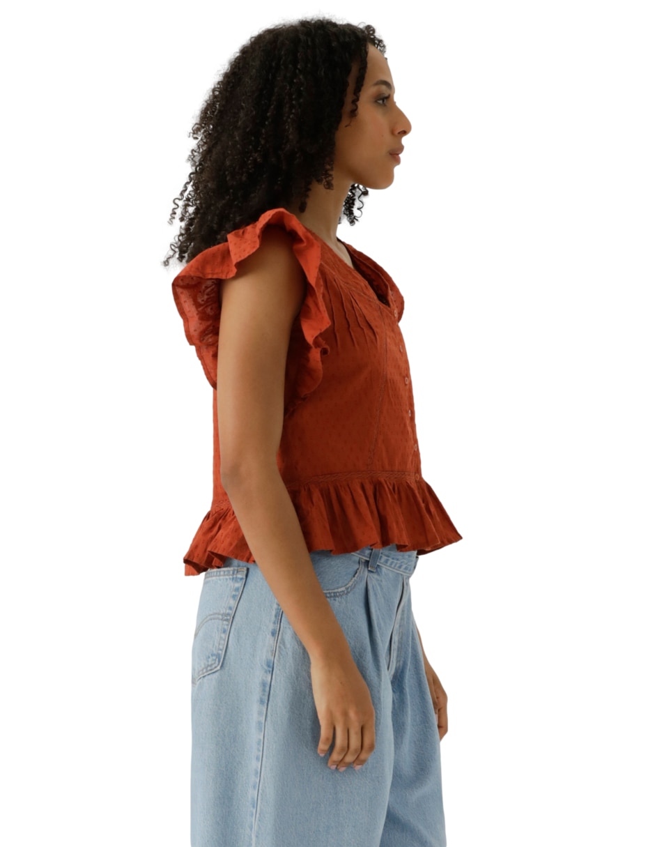 Blusa manga corta para mujer 3
