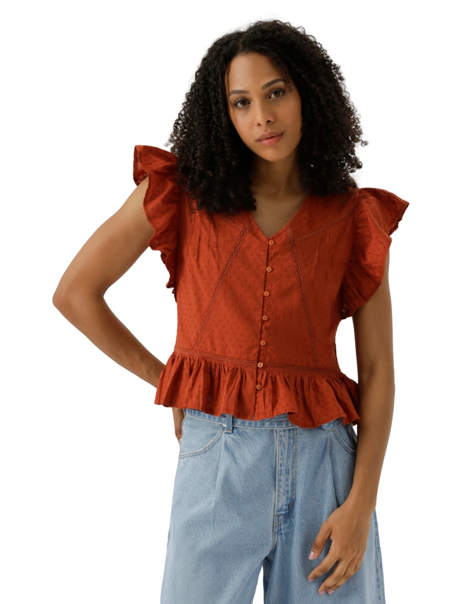 Blusa manga corta para mujer 6