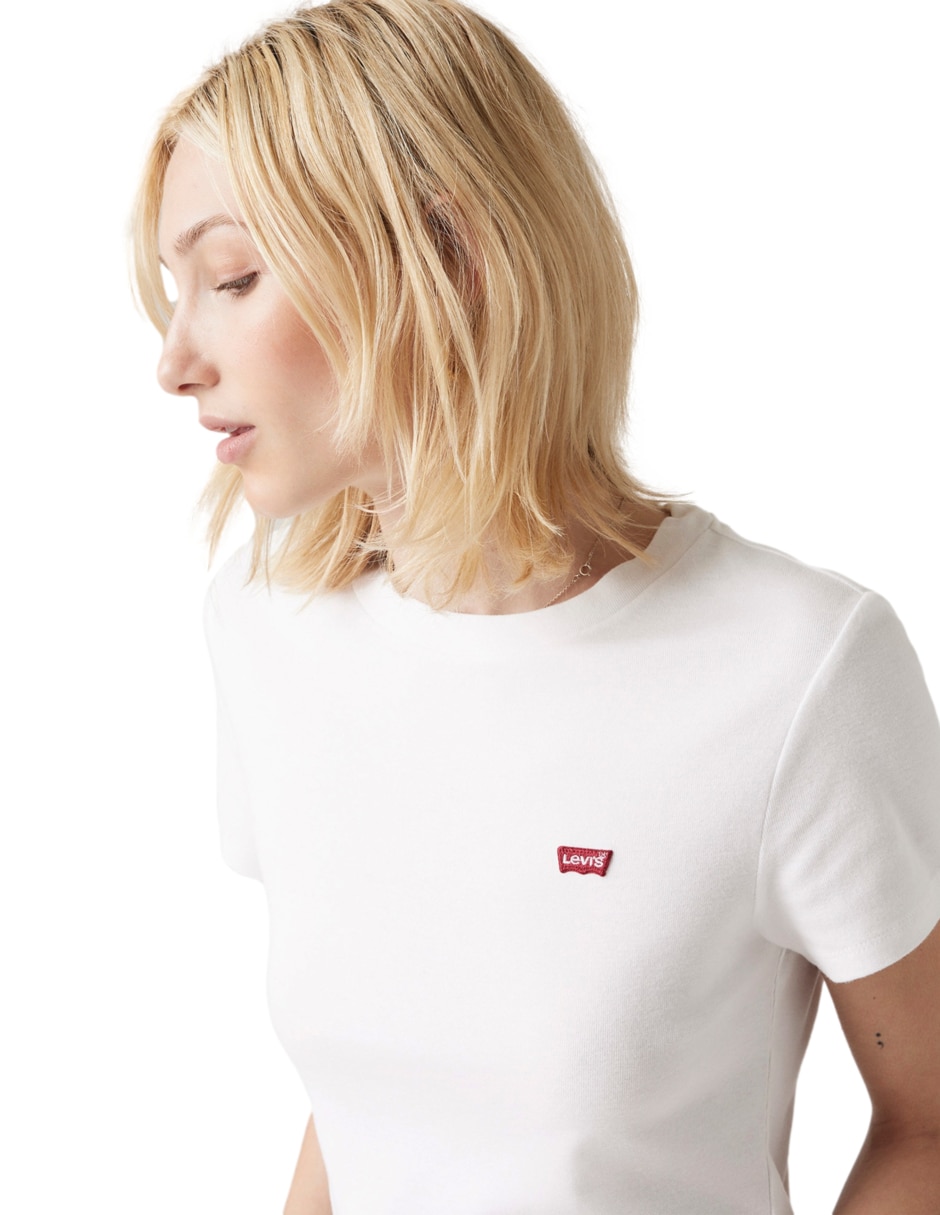 Playera manga corta cuello redondo para mujer 4