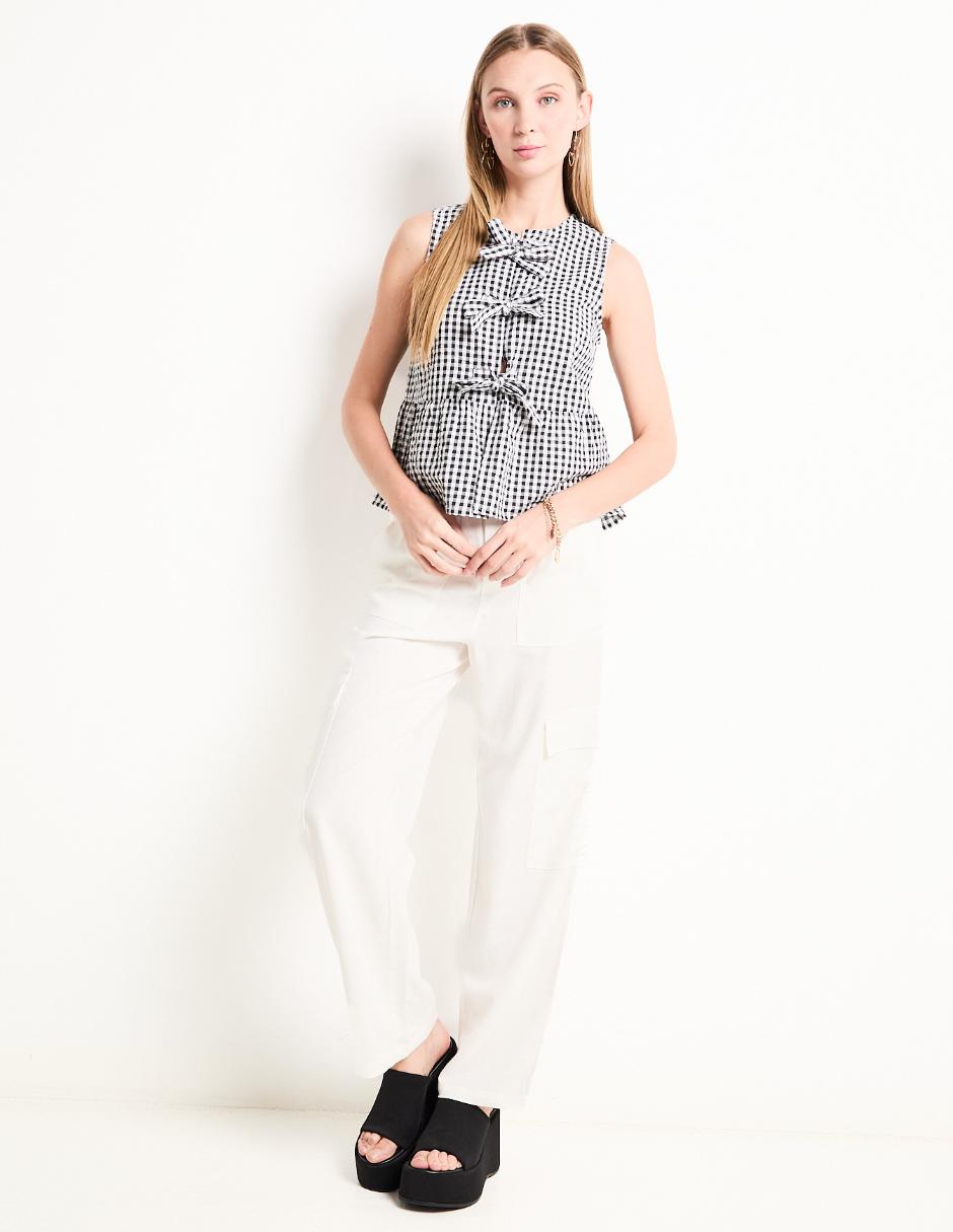 Pantalón cargo straight para mujer 3