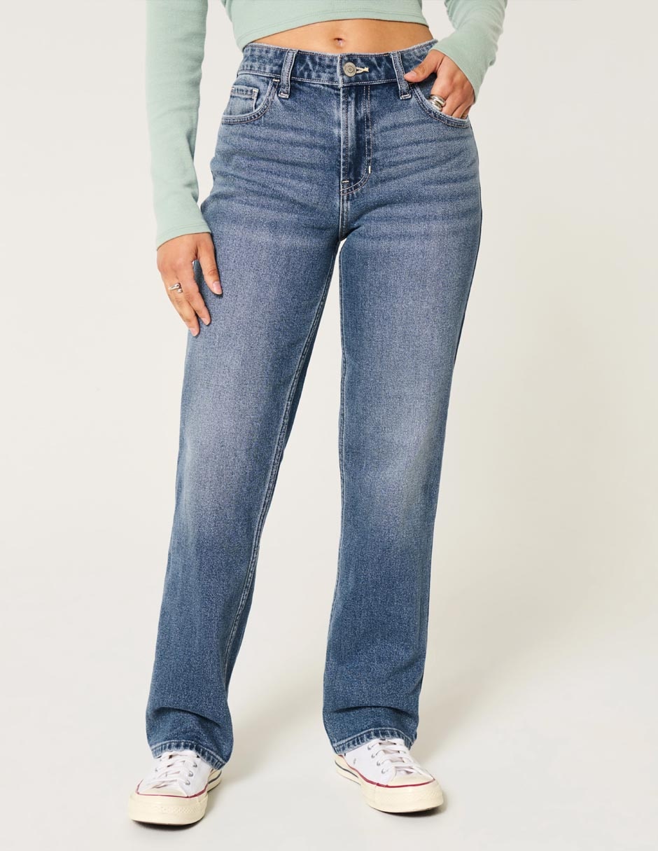 Discount Pantalones Pantalon De Mujer Hollister Pantalon Hollister Mujer  Jeans Ajustado Tiro Alto 650375461