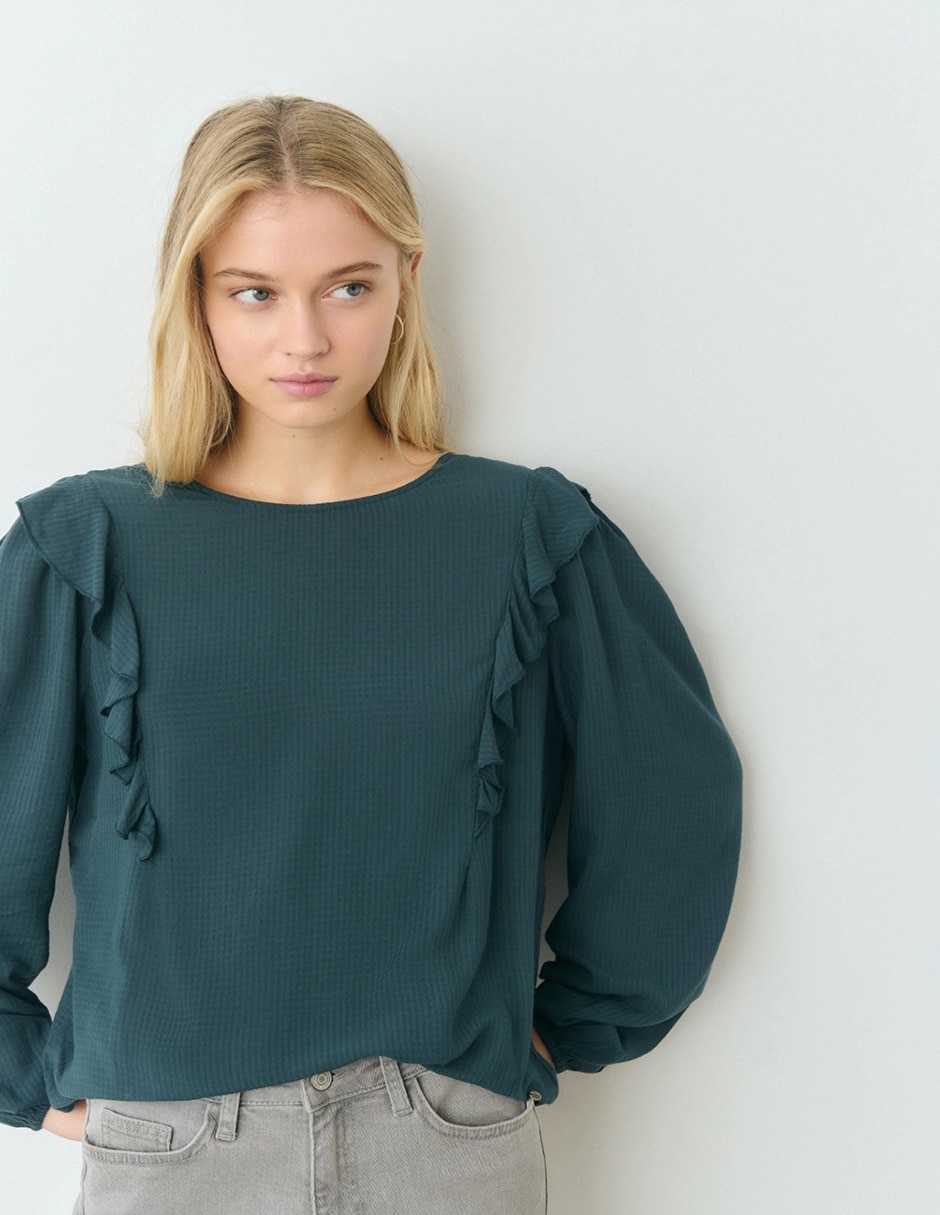 Blusa manga larga para mujer 3