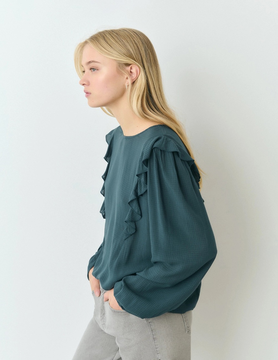 Blusa manga larga para mujer 4