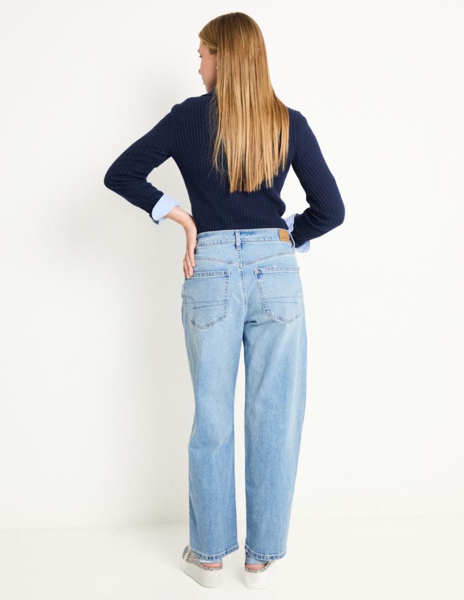 Jeans boyfriend corte cintura para mujer 2