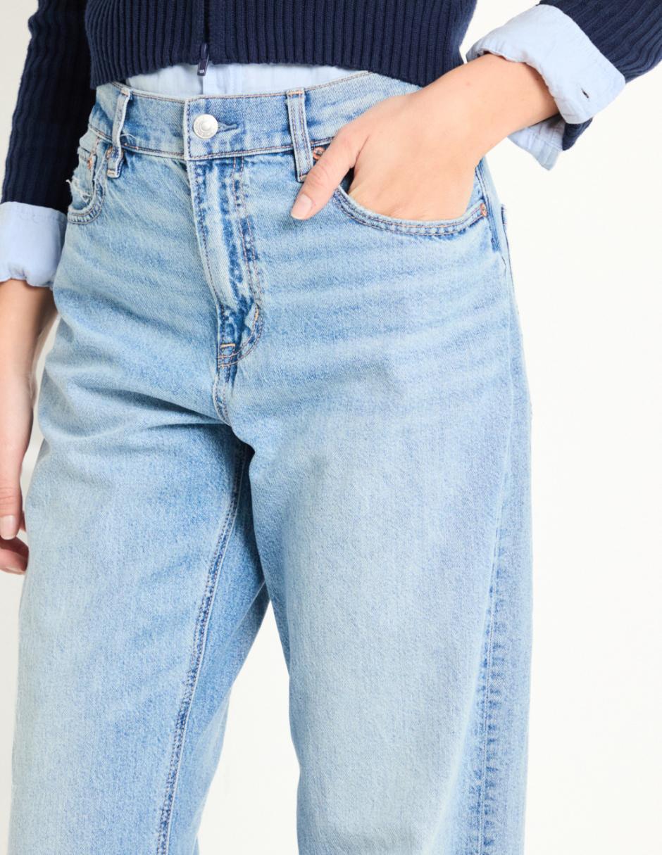 Jeans boyfriend corte cintura para mujer 4