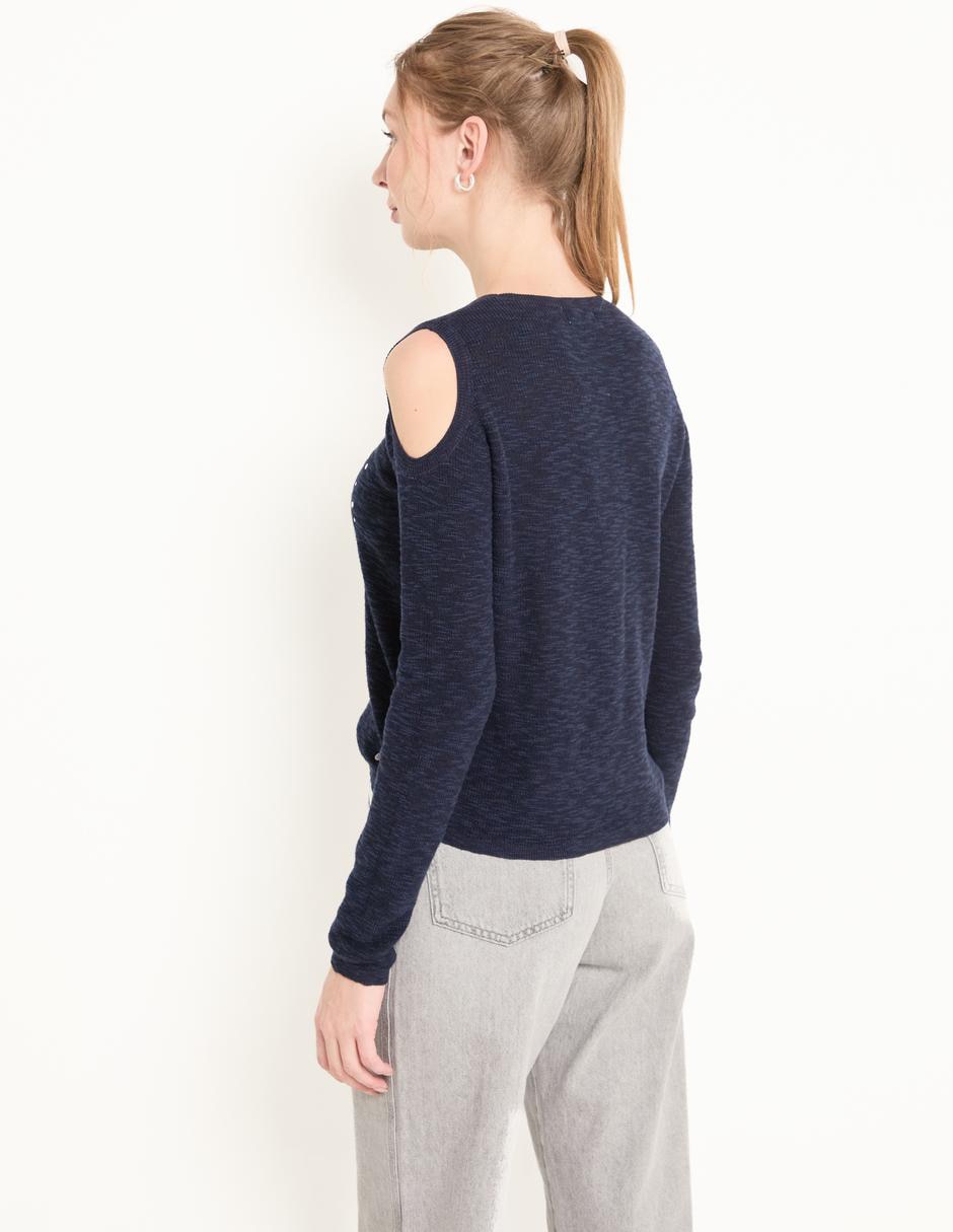 Suéter cuello redondo para mujer 2