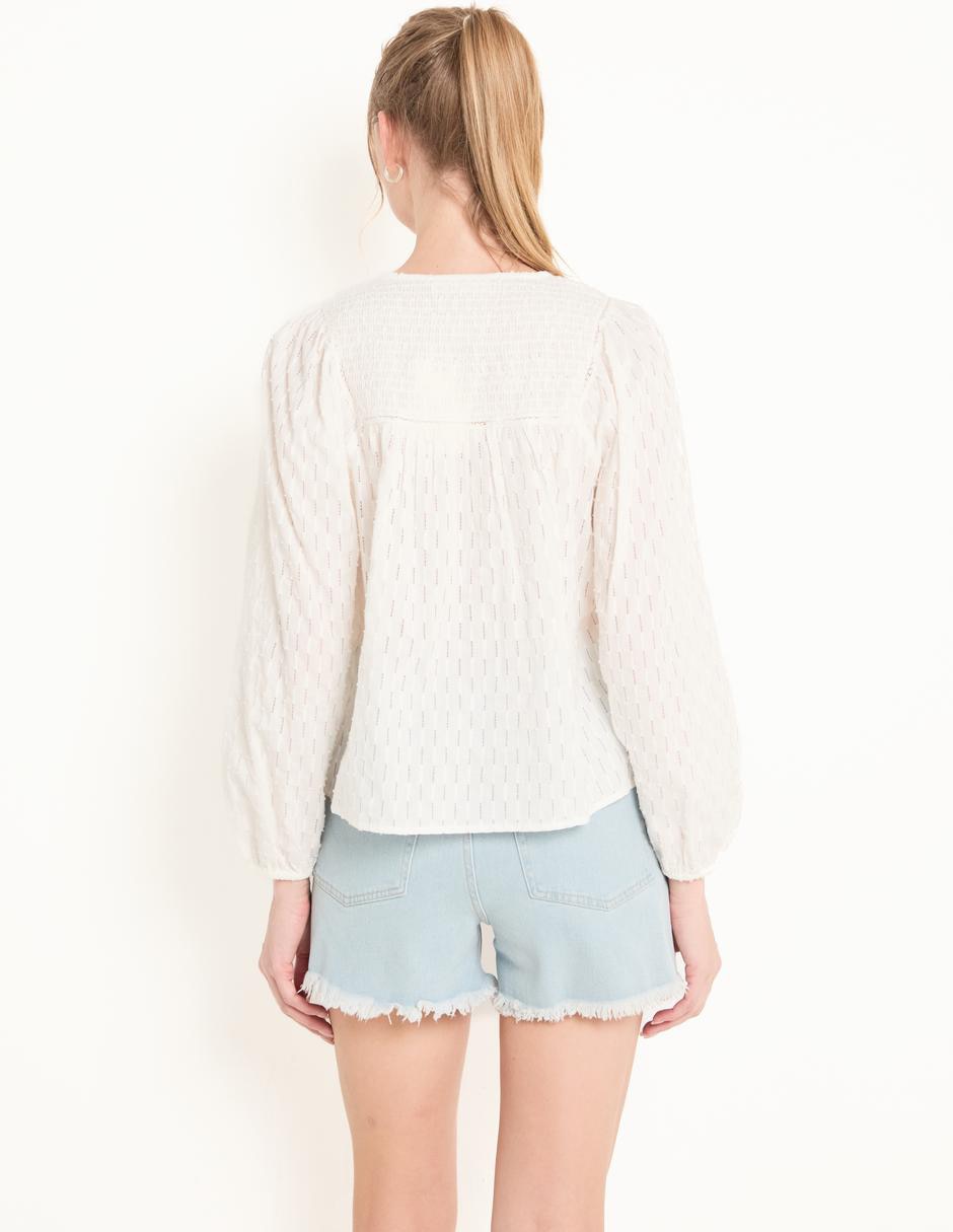Blusa manga larga para mujer