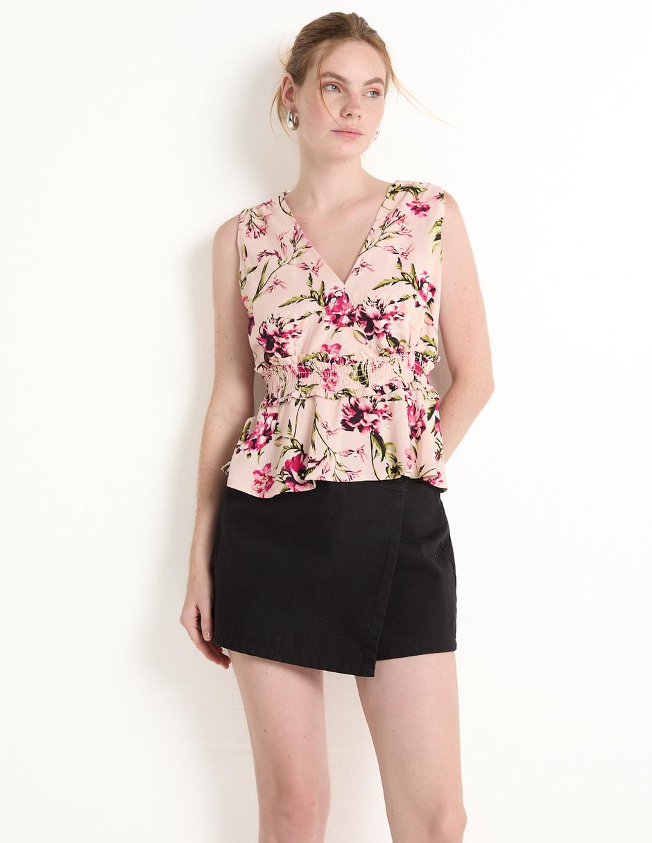 Blusa sin manga para mujer