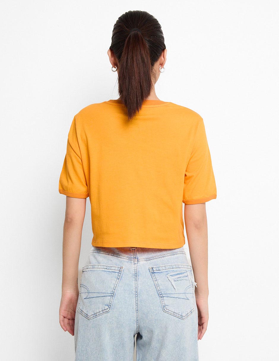 Playera manga corta cuello redondo para mujer 2