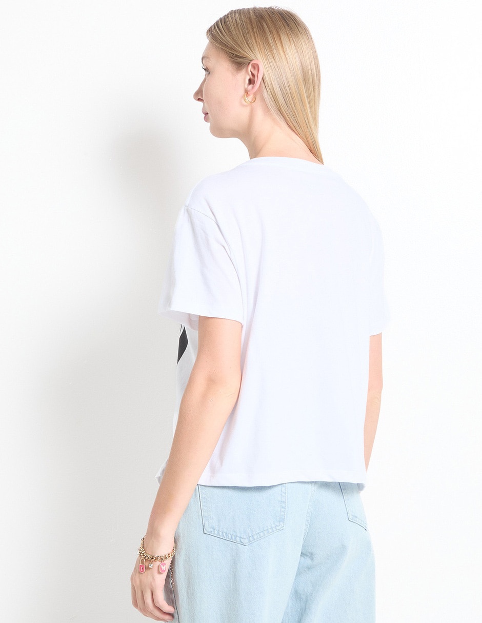 Playera manga corta Bananya cuello redondo para mujer 2