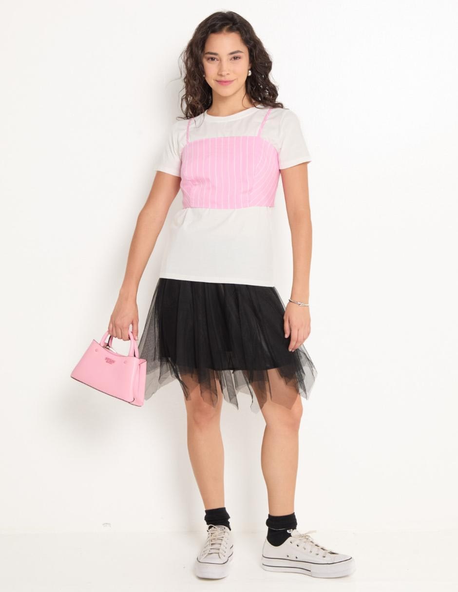 Top escote cuadrado tirante ajustable