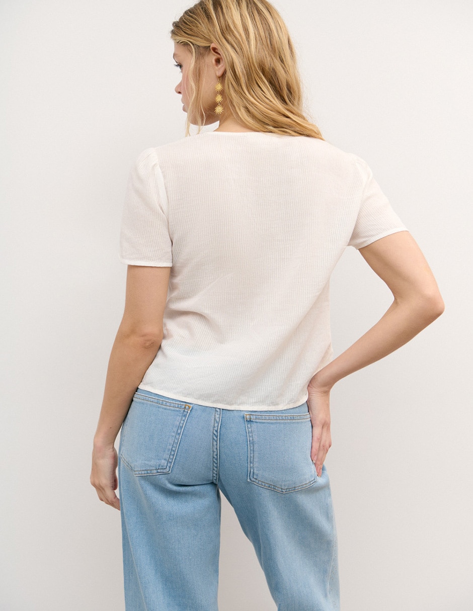 Blusa manga corta para mujer 5