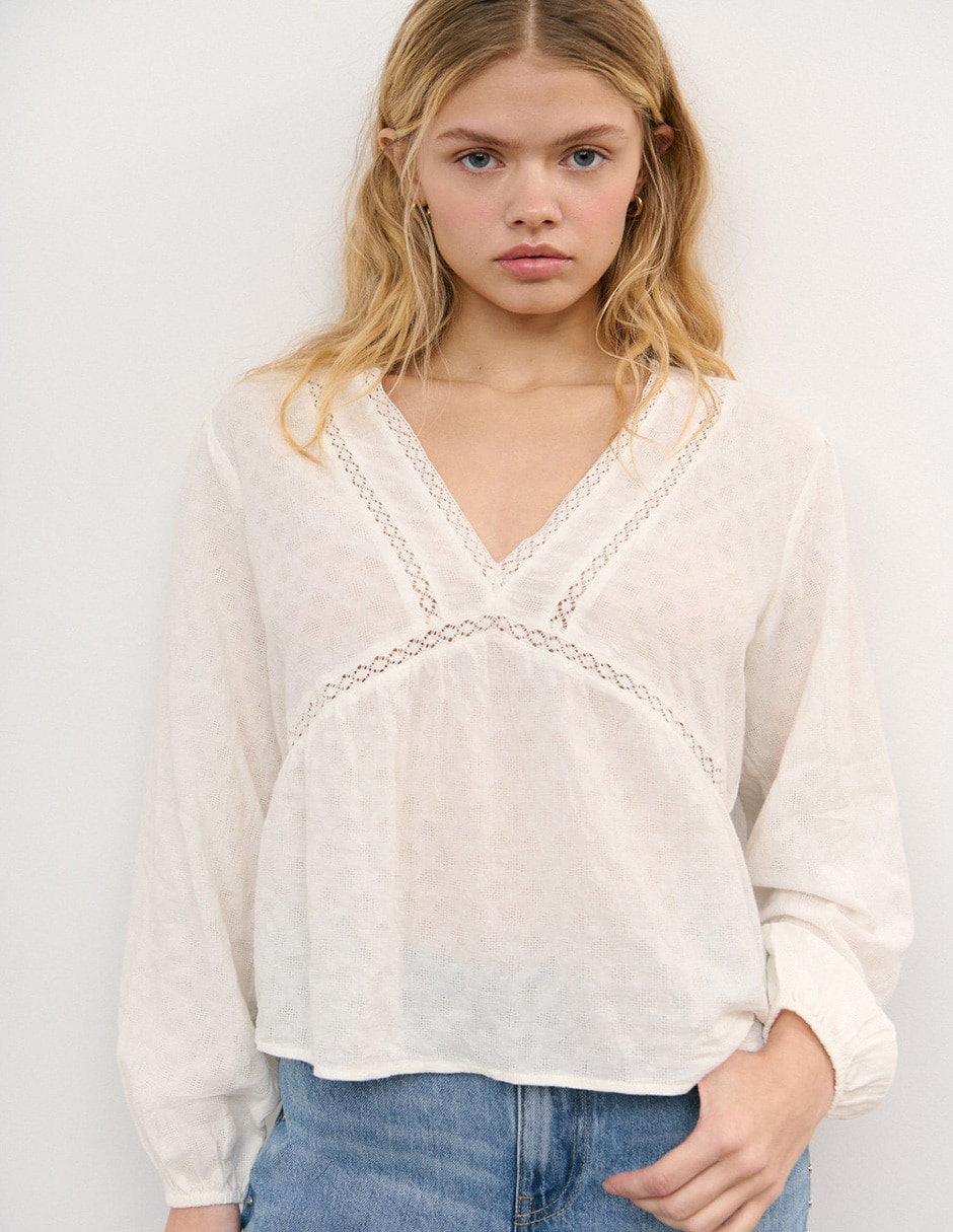Blusa manga larga para mujer Blusa manga larga para mujer