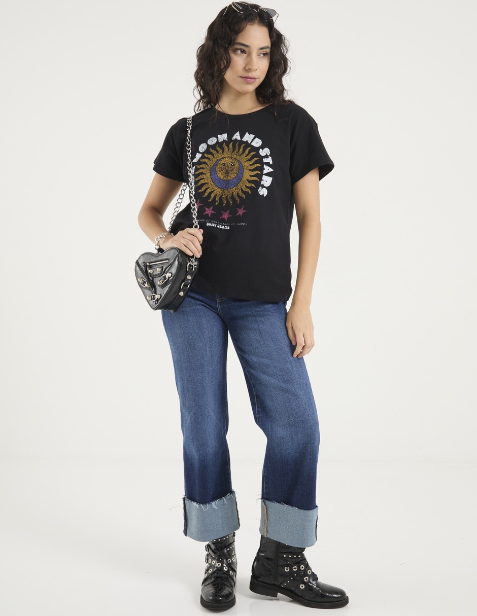 Playera manga corta cuello redondo para mujer 3