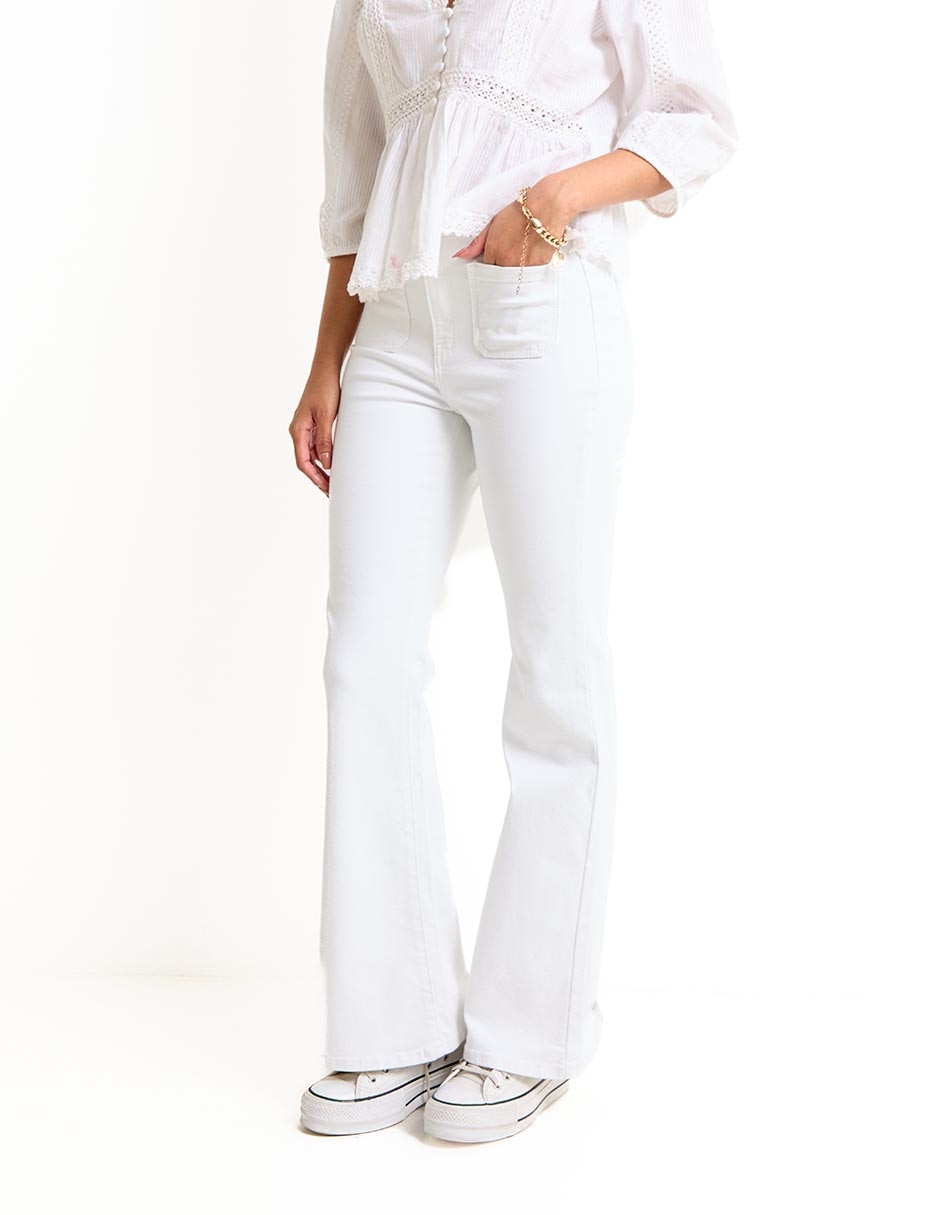 Pantalón acampanado para mujer